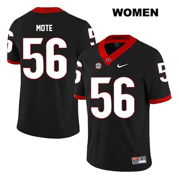 Georgia Bulldogs Women's William Mote #56 NCAA Legend Authentic Black Nike Stitched College Football Jersey ETZ7756YT